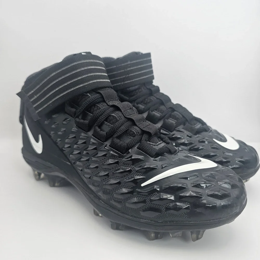 Nike Force Savage Elite 2 Football Cleats Black White AH4000-002 Men's 7.5